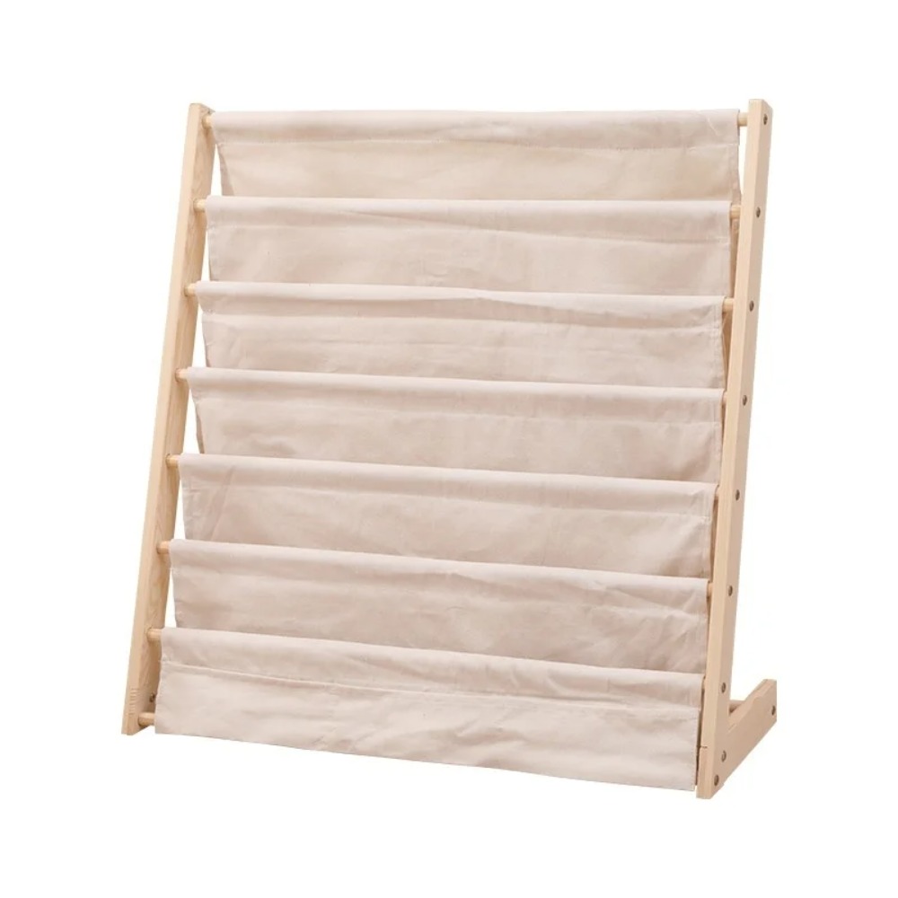 Montessori Shelf Toy - Ahşap Kitaplık, Çok Katmanlı Resimli Kitap