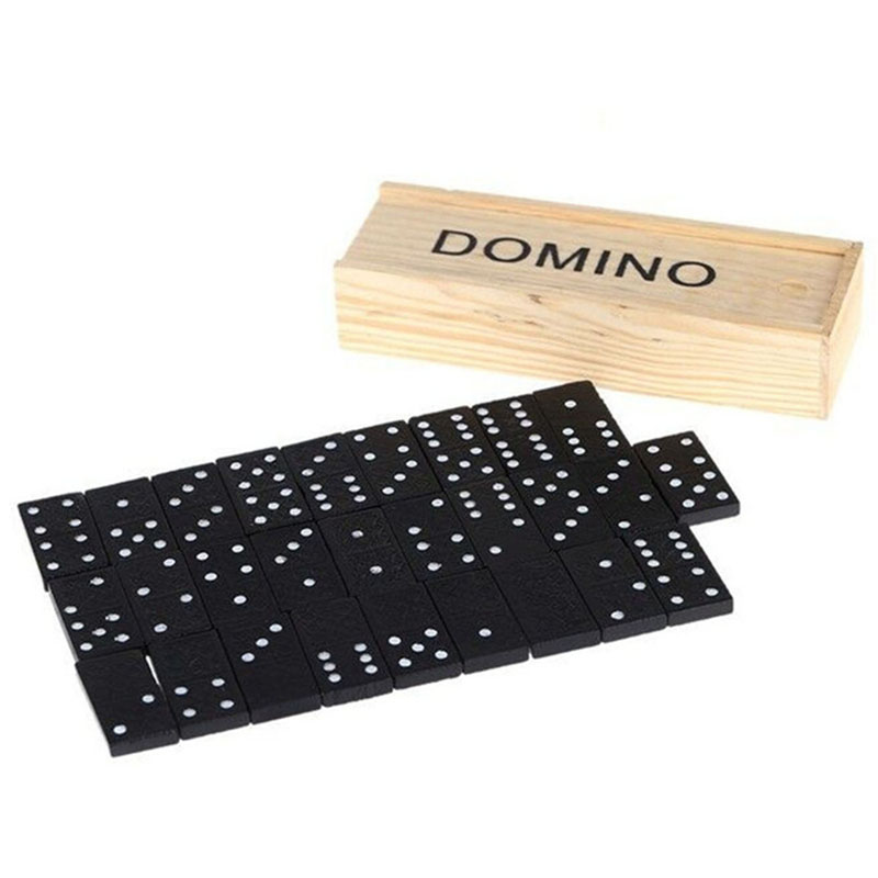 Kids Education Table - 28 adet/takım ahşap Domino masa oyunları