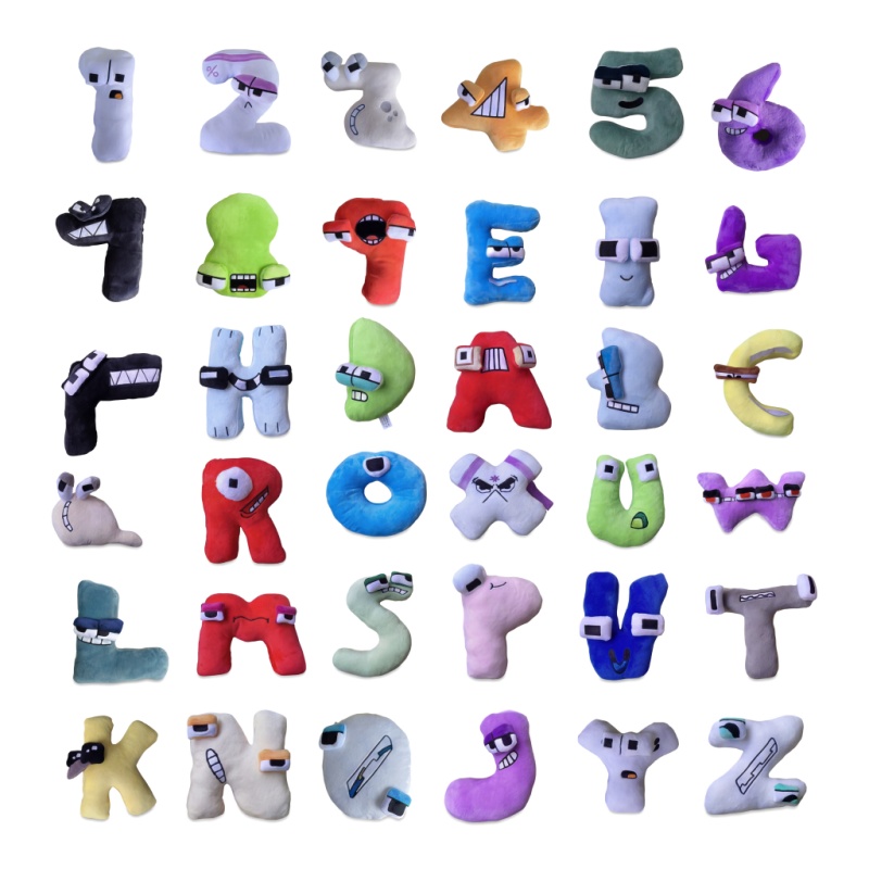 Kids Educational - Alphabet Numbers & More - 26 Parça Alfabe ve Sayı Peluş