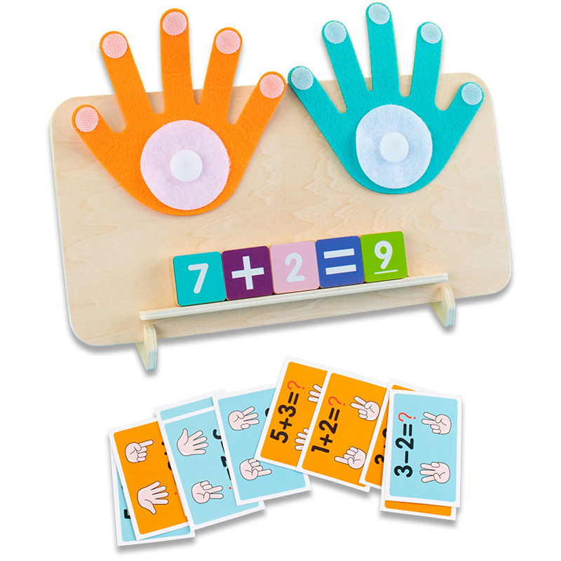 Kids Education Number - Çocuklar Montessori Oyuncaklar Ahşap Parmak Numaraları