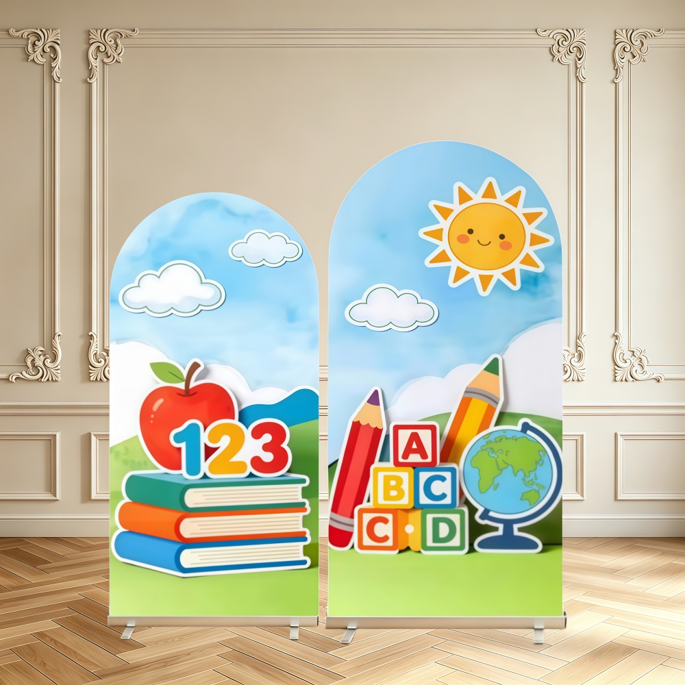Kids Education Background - Okula Dönüş Dekorasyonu Kemer Fon Kaplaması