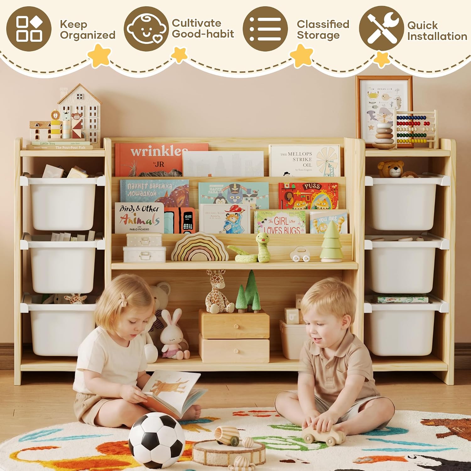 Çocuk Oyuncak Saklama Düzenley - Montessori Shelf Toy incelemesi ve fiyatı