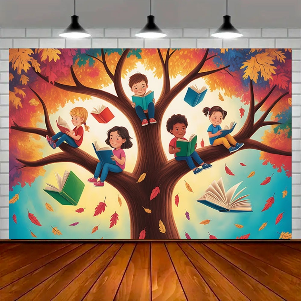 Dünya Sonbahar Okuma Günü Part - Kids Education Background incelemesi ve fiyatı