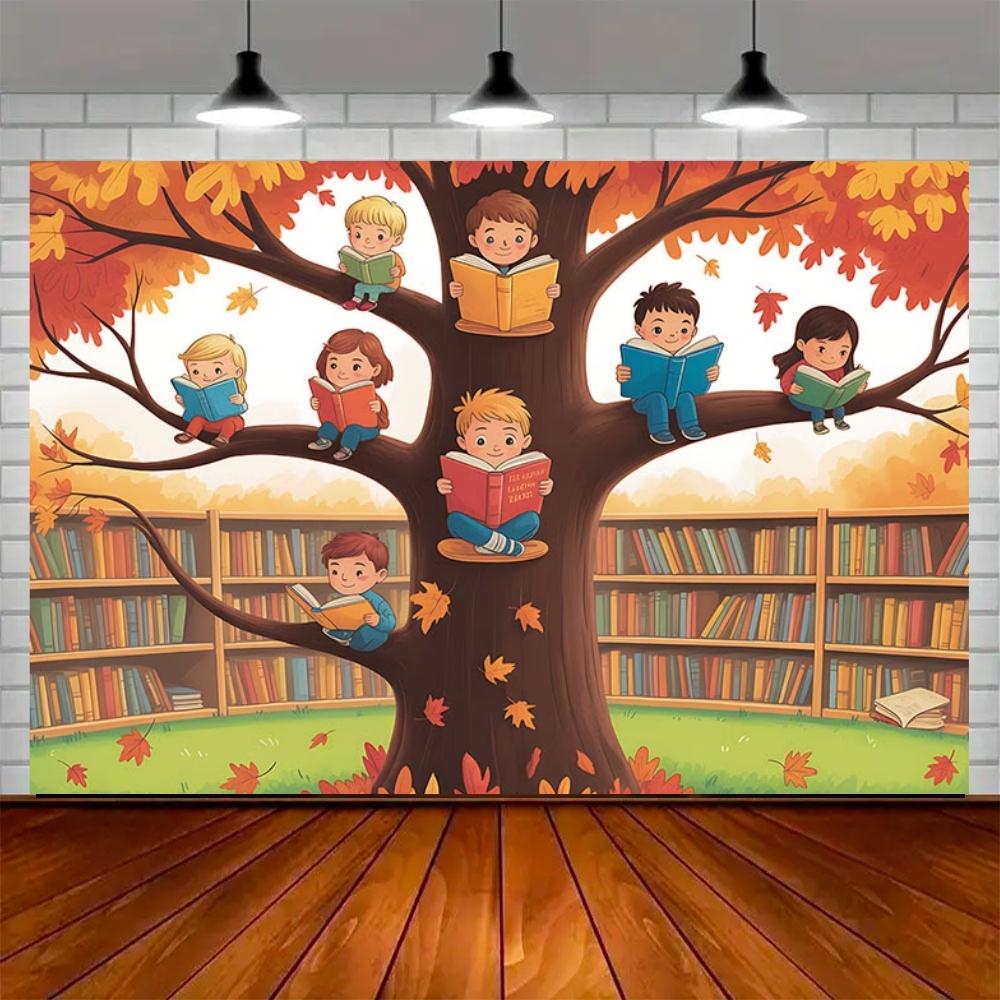Dünya Sonbahar Okuma Günü Part - Kids Education Background incelemesi ve fiyatı
