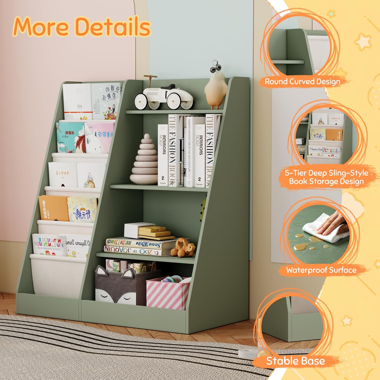 2'si 1 Arada Çocuk Kitaplık ve - Montessori Shelf Toy incelemesi ve fiyatı