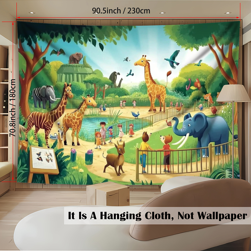 1 adet Karikatür Hayvanat Bahç - Kids Education Background incelemesi ve fiyatı